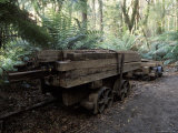 Abandoned Antique Railway Carriage Carrying Train Track Sleepers, Australia Photographic Print by Jason Edwards