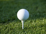 Close-Up of Golf Ball on a Tee, Groton, Connecticut Photographic Print by Todd Gipstein