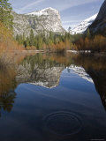 Fall Colors and Mount Watkins Reflecting in Mirror Lake, California Photographic Print by Rich Reid