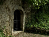 Arched Doorway with Iron Grate, Asolo, Italy Photographic Print by Todd Gipstein