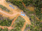 Industrial Logging Operation is Deforesting This Virgin Rain Forest, Madagascar Fotografisk tryk af Michael Fay Industrial Logging Operation is Deforesting This Virgin Rain Forest, Madagascar Fotografisk tryk af Michael Fay
