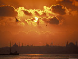 Golden Horn and Istanbul's Skyline at Sunset, Turkey Photographic Print by Richard Nowitz