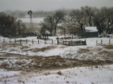 Kansas, Winter Farm Scene, Snowy Weather Photographie par Brimberg & Coulson 
