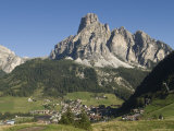 Italian Village Rimmed by Mountains in the Dolomites, Italy Photographic Print by Bill Hatcher