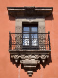 French Doors and a Wrought Iron Balcony in a Building, San Miquel de Allende, Mexico Photographic Print by David Evans