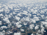 Farm Fields View from a Passenger Airliner Flying at 30,000 Feet Photographic Print by Bill Hatcher