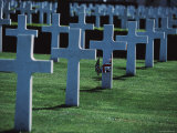 Crosses Mark the Graves of American Servicemen in Cambridge, England Photographic Print by Ira Block