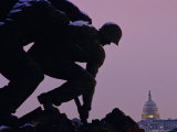 Iwo Jima Memorial with U.S. Capitol in Background, Washington, D.C. Photographic Print by Kenneth Garrett