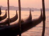 Gondolas at Sunset on the Grand Canal, Venice, Italy Photographic Print by Michael S. Lewis