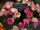 Roses Being Sold at a Market, Paris, France Photographic Print by Brimberg & Coulson 