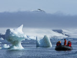 Exploring Icebergs, Zodiac, Paulet Island, Antarctica Photographic Print by Ralph Lee Hopkins