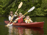 Kayaking on the Water in Hopkington State Park, Massachusetts Photographic Print by Tim Laman