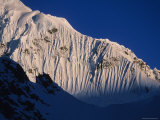 Last Light on the Snow Fluting on the West Ridge of Mount Hunter, Alaska Photographic Print by Bill Hatcher