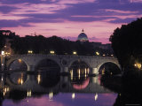 Saint Peter's Basilica Church and the Tiber River, Rome, Italy Photographic Print by Richard Nowitz