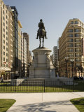 Equestrian Statue, Old Weeping Cherry Tree, City, on Sunny a Day Photographie par David Evans