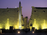Luxor Temple with Obelisk and Entrance to Pylon at Luxor, Egypt Photographic Print by Richard Nowitz
