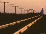 Railway Tracks at Sunset, Kansas Photographic Print by Brimberg & Coulson 