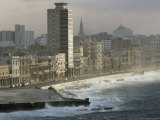 Decaying Facades in Havana's Malecon Await Restoration Photographic Print by James L. Stanfield