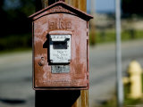 Fire Box Attached to a Telephone Pole, Groton, Connecticut Photographic Print by Todd Gipstein