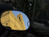 Reflection in Mirror of Palazzo del Bargello, Florence, Italy Photographic Print
