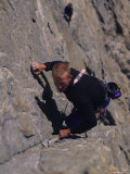 Male Rock Climbing in the Big Horn Mountains of Wyoming Photographic Print by Bobby Model