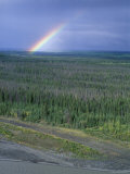 Rainbow and the Copper River, Alaska Photographic Print by Rich Reid