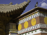 Pigeons Mate on Roof of Buddhist Monastery, Qinghai, China Photographie par David Evans