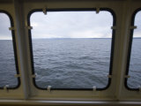Looking Out a Ferry Boat Window on Lake Champlain Photographic Print by John Burcham