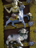 Painted Sculpture on a Buddhist Temple, Qinghai, China Photographie par David Evans