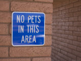 No Pet Sign at Rest Stop, Arizona Photographie par John Burcham
