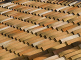 Machine Made Roof Tiles Create a Uniform Pattern, Aspiran, France Photographic Print by Bill Hatcher