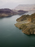 Li Jia Xia Gorge Dam Reservoir on the Yellow River, Qinghai, China Photographie par David Evans