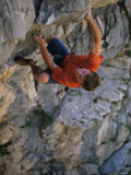 Man Rock Climbing in Paklenica National Park, Croatia Photographic Print by Bobby Model