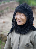 Muslim Rural Resident of Qinghai Province Smiling, China Photographie par David Evans