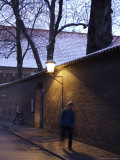 One Man Walking Down Street, Silhouette, Copenhagen, Denmark Photographic Print by Brimberg & Coulson 