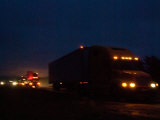 Semi Trucks at Night on the Shoulder of I-80 Lámina fotográfica por Joel Sartore