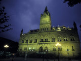 Town Hall at Night in Manchester, England Photographic Print by Richard Nowitz