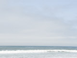 Landscape View of Ocean and Wave Breaking, Santa Barbara, California Photographic Print by James Forte