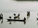 Men Fish Together near Jamalpur on the Old Brahmaputra River Photographic Print by James P. Blair