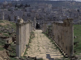 Street Columns in Cardo Maximus in Jerash, Jordan Photographic Print by Richard Nowitz