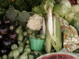 Vegetables in an Outdoor Market, San Cristobal de Las Casas, Mexico Photographie par Gina Martin