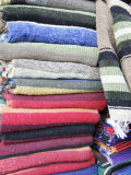 Stack of Mexican Blankets, Cabo San Lucas, Mexico Photographic Print by Gina Martin