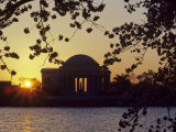 Sun Setting over the Jefferson Memorial, Washington, D.C. Photographic Print by Kenneth Garrett