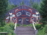 Saxman Totem Park Communal House, Alaska Photographic Print by Rich Reid