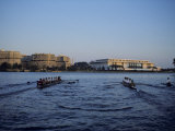 Two Crew Teams Row Side by Side on the Potomac River, Washington, D.C. Photographic Print by Kenneth Garrett