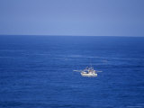Scallop Fishing Boat at Sea in a Vast Blue Ocean, Australia Photographic Print by Jason Edwards