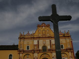 The Cross and Cathedral in San Cristobal de Las Casas, Mexico Photographie par Gina Martin