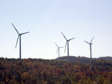 Wind Turbines on the Mountainous Hills near Somerset, Pennsylvania Photographic Print by Stacy Gold