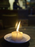 Single Candle Flame, Defocussed Background, Copenhagen, Denmark Photographic Print by Brimberg & Coulson 