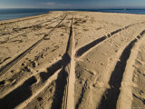 Tire Tracks Leading to the North Point of Block Island, Rhode Island Photographic Print by Todd Gipstein